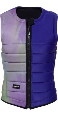 2024 Mystic Frauen Zodiac Front Zip Reversible Wake Impact Vest 35005.240152 - Black / Purple